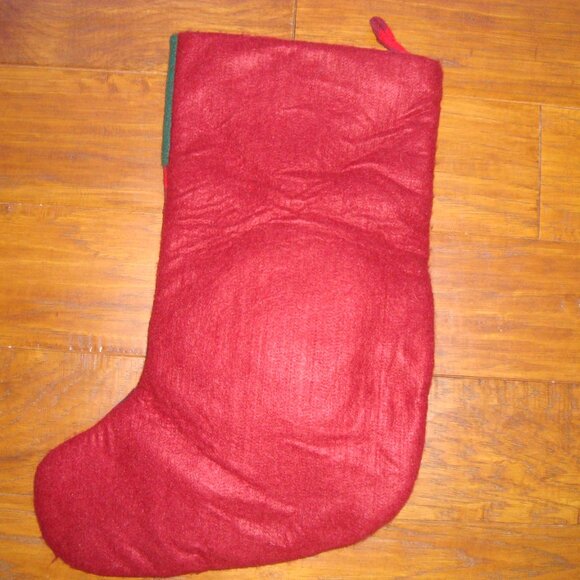 Snowman Christmas Stocking with Plush Snowman Lined - Picture 6 of 8